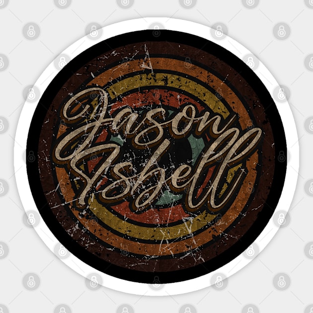 Jason Isbell vintage design on top Sticker by agusantypo